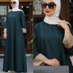 Abaya élégante avec poches (A4343)